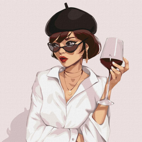 Картина за номерами Ідейка Паризький стиль ©lien_illustration KHO4896, 40х40 см