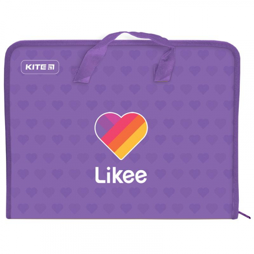 Папка-портфель на блискавці Kite Likee LK22-202, 1 відділення, A4