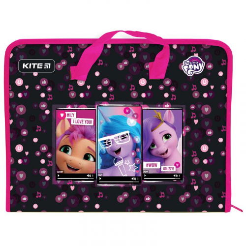 Папка-портфель на блискавці Kite My Little Pony LP22-202, 1 відділення, A4