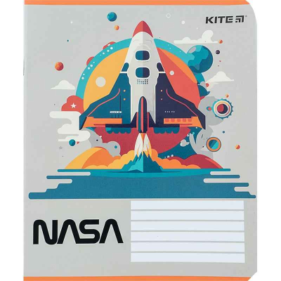 Зошит шкільний Kite NASA NS24-232, 12 аркушів, клітинка