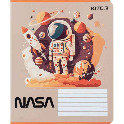 Зошит шкільний Kite NASA NS24-232, 12 аркушів, клітинка