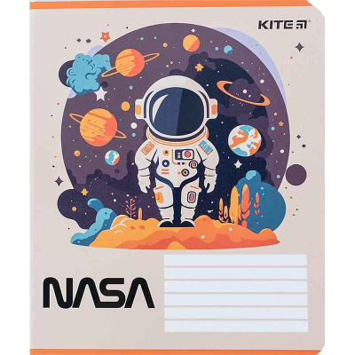 Зошит шкільний Kite NASA NS24-232, 12 аркушів, клітинка