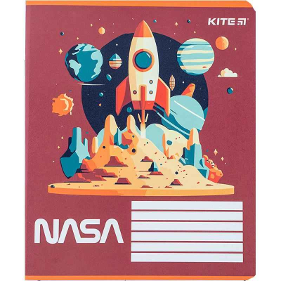 Зошит шкільний Kite NASA NS24-232, 12 аркушів, клітинка