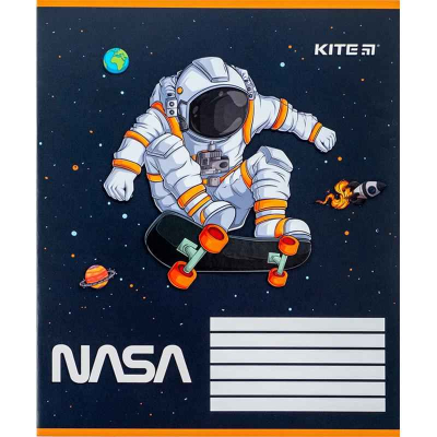 Зошит шкільний Kite NASA NS24-235, 12 аркушів, коса лінія