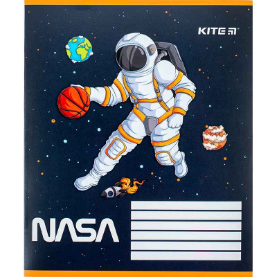 Зошит шкільний Kite NASA NS24-235, 12 аркушів, коса лінія