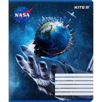 Зошит шкільний Kite NASA NS24-236, 18 аркушів, клітинка