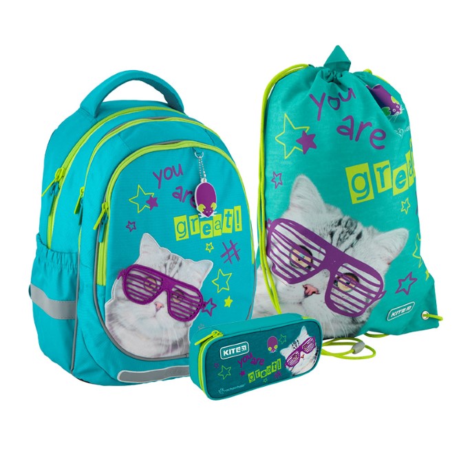 Шкільний Набір рюкзак + пенал + сумка для взуття Kite Education Rachael Hale SET_R20-700M