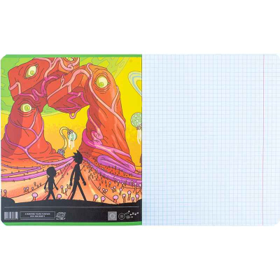 Тетрадь школьная Kite Rick and Morty RM24-236, 18 листов, клетка