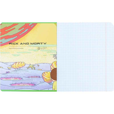 Тетрадь школьная Kite Rick and Morty RM24-236, 18 листов, клетка