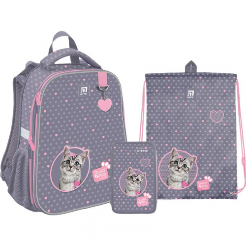 Шкільний Набір Рюкзак + Пенал + Сумка для взуття Kite Education Studio Pets SET_SP22-531M