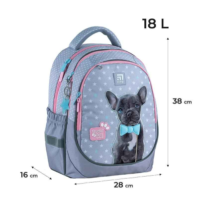 Шкільний набір Kite Studio Pets SET_SP24-700M (рюкзак, пенал, сумка)