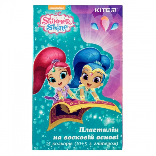 Пластилін восковий Kite Shimmer&Shine SH19-087, 15 кольорів, 225 г