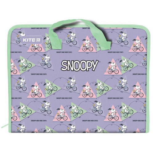 Папка-портфель на блискавці Kite Snoopy SN22-202, 1 відділення, A4