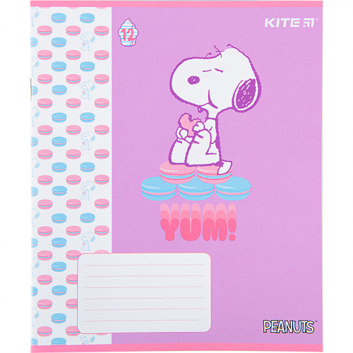 Зошит шкільний Kite Snoopy SN22-235, 12 аркушів, коса лінія