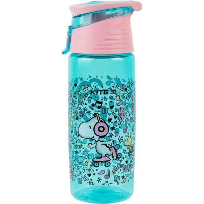 Пляшечка для води Kite Peanuts Snoopy SN23-401, 550 мл, бірюзова
