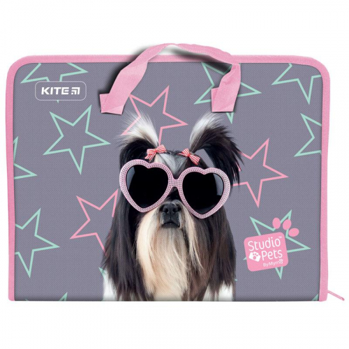 Папка-портфель пластикова Kite Studio Pets sp21-202, А4 на блискавці