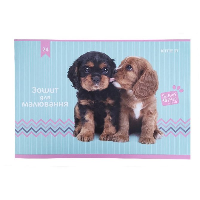 Зошит для малювання Kite Studio Pets SP21-242, 24 аркуша