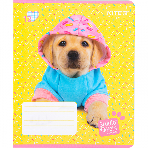 Зошит шкільний Kite Studio Pets SP22-232, 12 аркушів, клітинка