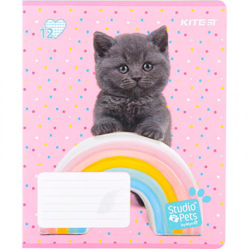 Зошит шкільний Kite Studio Pets SP22-232, 12 аркушів, клітинка