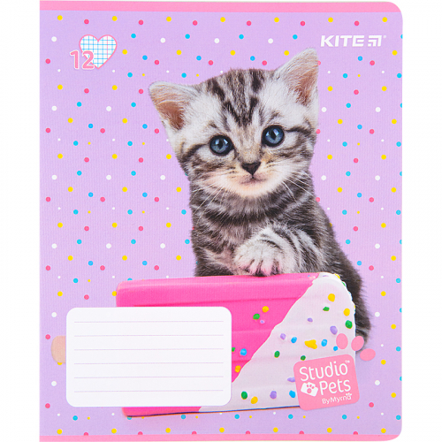 Зошит шкільний Kite Studio Pets SP22-232, 12 аркушів, клітинка