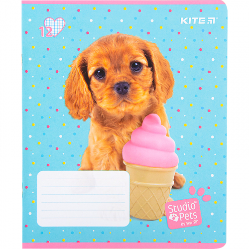 Зошит шкільний Kite Studio Pets SP22-232, 12 аркушів, клітинка