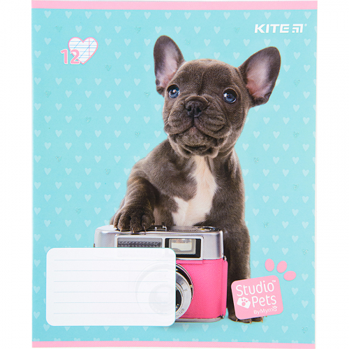 Зошит шкільний Kite Studio Pets SP22-235, 12 аркушів, коса лінія