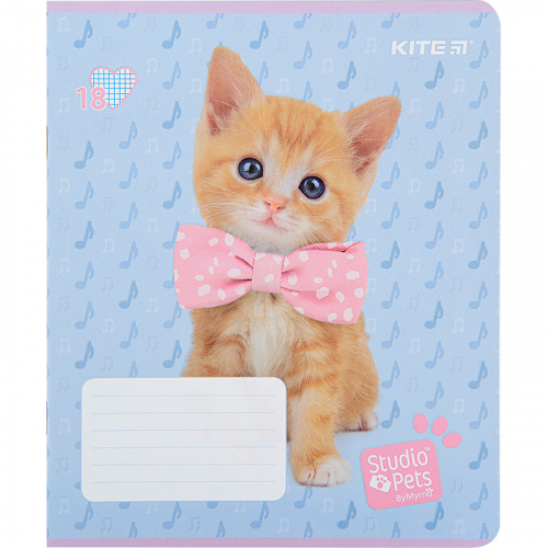 Зошит шкільний Kite Studio Pets SP22-236, 18 аркушів, клітинка