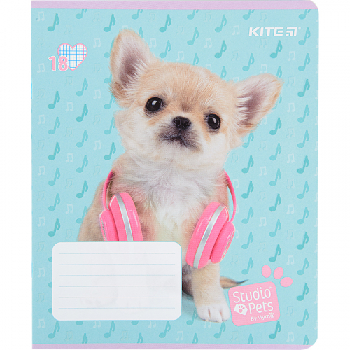 Зошит шкільний Kite Studio Pets SP22-236, 18 аркушів, клітинка