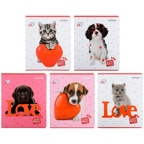 Зошит шкільний Kite Studio Pets SP22-238-2, 24 аркуша, клітинка