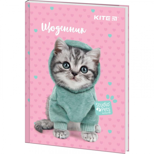 Щоденник шкільний Kite Studio Pets SP22-262-1, тверда обкладинка