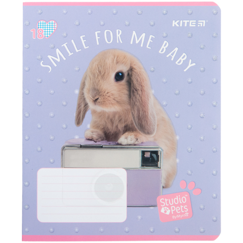 Зошит шкільний Kite Studio Pets SP23-236, 18 аркушів, клітинка