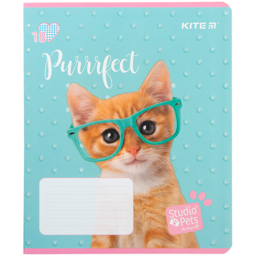 Зошит шкільний Kite Studio Pets SP23-236, 18 аркушів, клітинка