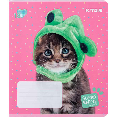 Зошит шкільний Kite Studio Pets SP24-236, 18 аркушів, клітинка