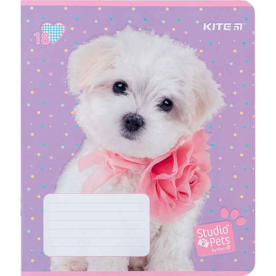 Зошит шкільний Kite Studio Pets SP24-236, 18 аркушів, клітинка