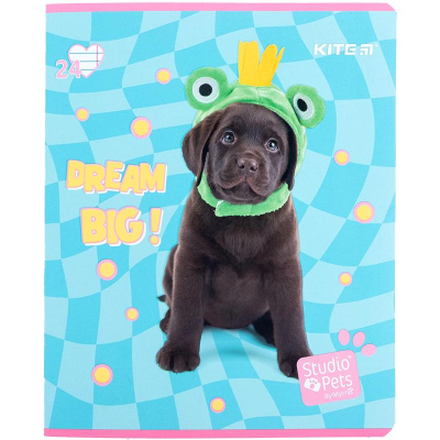 Зошит шкільний Kite Studio Pets SP24-239, 24 аркуша, лінія