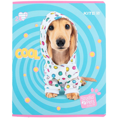 Зошит шкільний Kite Studio Pets SP24-239, 24 аркуша, лінія