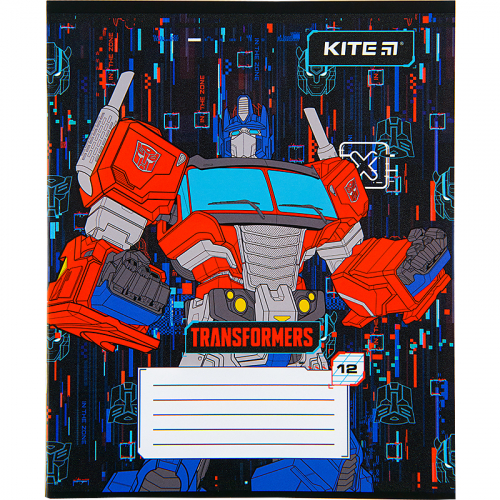 Зошит шкільний Kite Transformers TF22-235, 12 аркушів, коса лінія