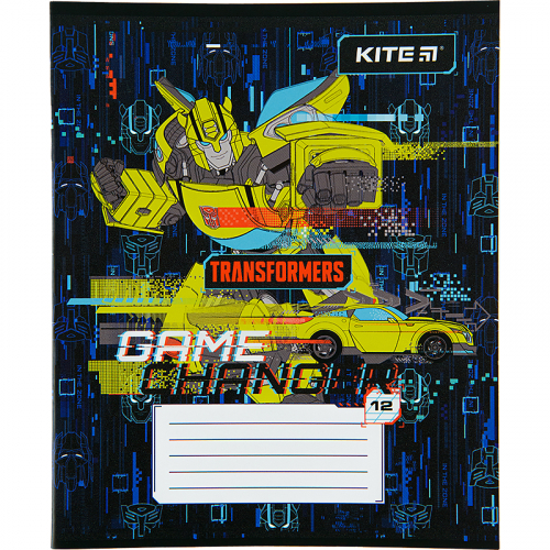 Зошит шкільний Kite Transformers TF22-235, 12 аркушів, коса лінія