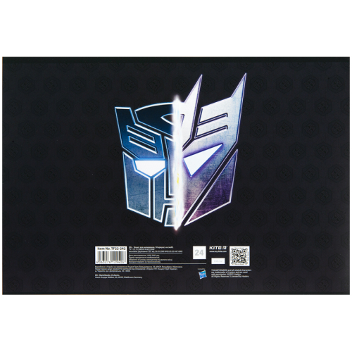 Зошит для малювання Kite Transformers TF22-242, 24 аркуша