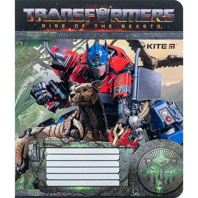 Зошит шкільний Kite Transformers TF24-232, 12 аркушів, клітинка