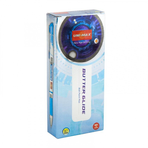 Ручка кулькова Unimax Butterglide UX-122-02, синя