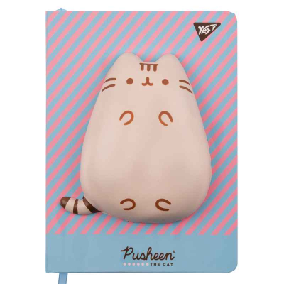Блокнот сквіш Yes Pusheen 151886, 128 аркушів клітинка - лінія, А5