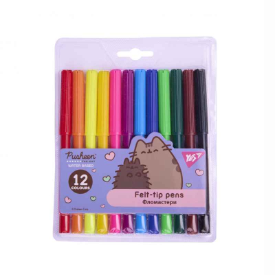 Фломастери Yes Pusheen 650568, 12 кольорів