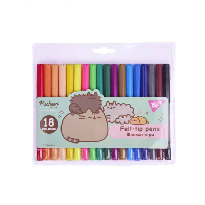 Фломастери Yes Pusheen 650570, 18 кольорів
