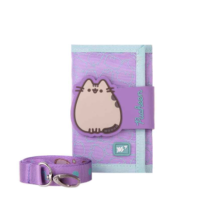 Гаманець дитячий Yes Pusheen the Cat W-1, вигляд спереду з брелоком