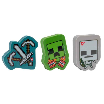 Гумка фігурна Yes Minecraft 3 дизайна мікс, 560600