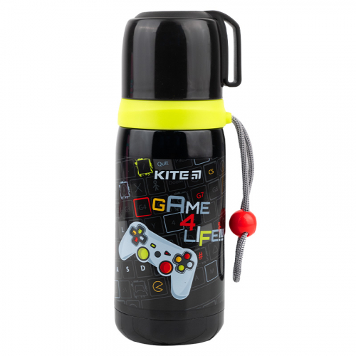 Термос Kite Game 4 Life K21-301-01, 350 мл, чорний