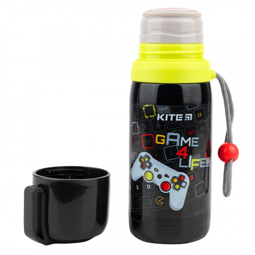 Термос Kite Game 4 Life K21-301-01, 350 мл, чорний