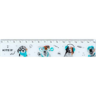 Лінійка пластикова Kite Dogs K24-090-1, 15 см