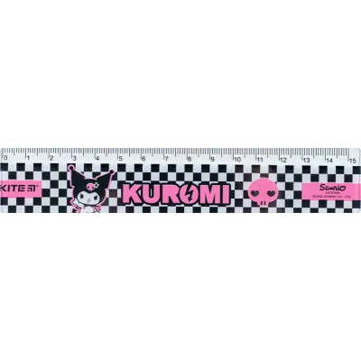 Лінійка пластикова Kite Kuromi HK24-090-1, 15 см